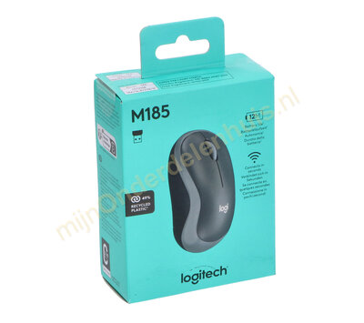 Logitech draadloze optische muis M185 910-002238 grijs