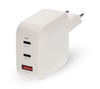 Nedis USB lader met 2 USB-C/ USB-A uitgang 100W GaN PD3.0 WGCHA100WWT