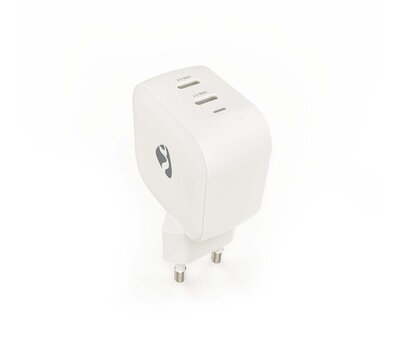 Nedis USB lader met 2 USB-C uitgang 35W GaN PD3.0 WGCHA35WWT