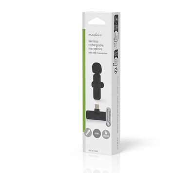 Nedis draadloze microfoon USB-C MICW110BK