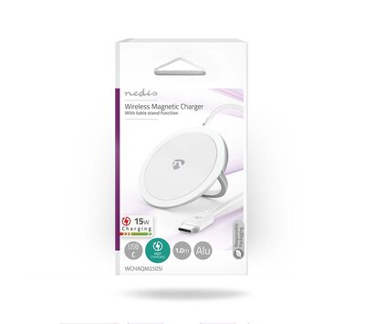 Nedis draadloze lader met standaard USB-C WCHAQM250SI