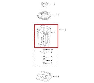KitchenAid mengbeker van blender W10879670