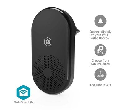 Nedis smartlife draadloze plug-in gong WIFICDPC11CBK