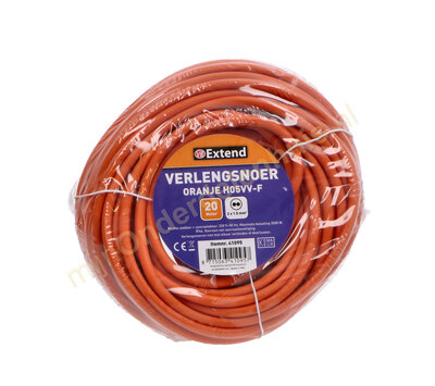 VB verleng / tuin snoer 20 meter oranje 41095