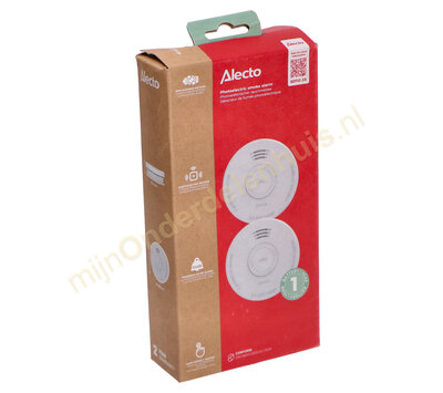 Alecto rookmelder met batterij SD110 2x