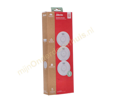Alecto rookmelder met batterij SD110 3x