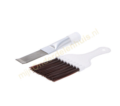 Universele reinigingsset met metaalkam en kunststof borstel