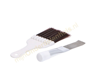 Universele reinigingsset met metaalkam en kunststof borstel