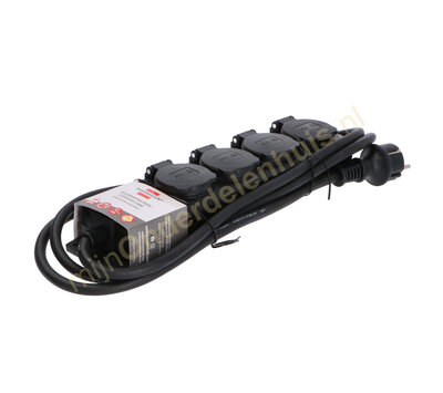 Brennenstuhl tafelcontactdoos 4-voudig zwart 1159960