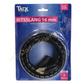 Tack Tack universele ritsslang voor kabels 16mm 2m zwart