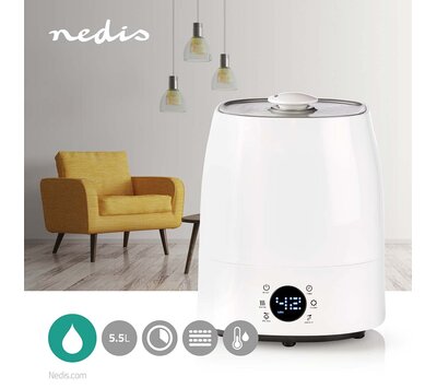 Nedis bevochtiger koele en warme mist HUMI120CWT