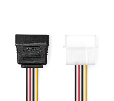 Nedis interne voedingskabel Molex - SATA 0.15m CCGB73500VA015