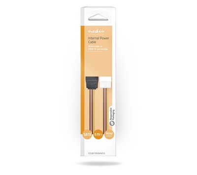 Nedis interne voedingskabel Molex - SATA 0.15m CCGB73500VA015