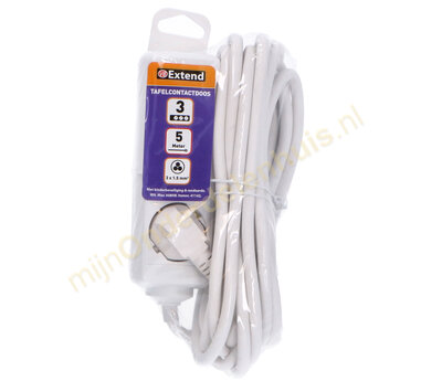 VB tafelcontactdoos 3 voudig 5m wit 41142
