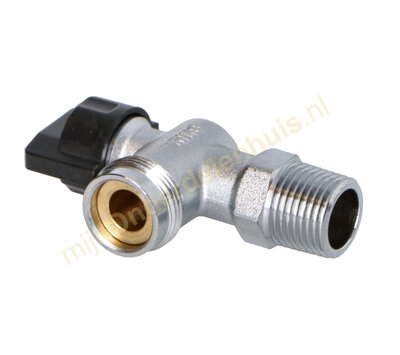 Universele gaskraan haak S1/2 chroom 404647