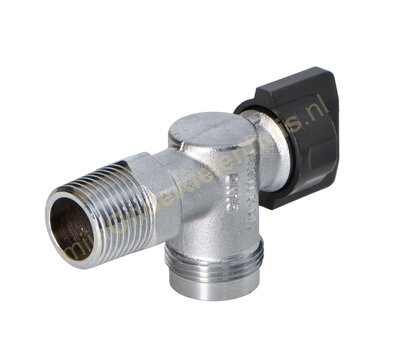 Universele gaskraan haak S1/2 chroom 404647