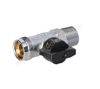 Universele gaskraan rechte aansluiting  1/2 chroom