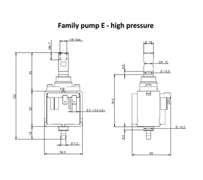 Ulka vibratiepomp voor koffiemachine EP77