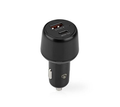 Nedis USB autolader met USB A/ USB C CCPD65W100BK