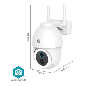 Nedis SmartLife camera voor buitenshuis WIFICBO51WT