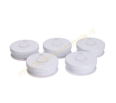 Alecto rookmelder met batterij SD110 5x