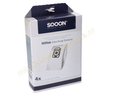 SQOON stofzuigerzakken voor Nilfisk 107407940 Elite, Xtreme, King