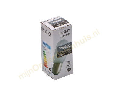 Toplux naaimachinelamp 22x57mm Ba15d  230V 80lm 15W mat