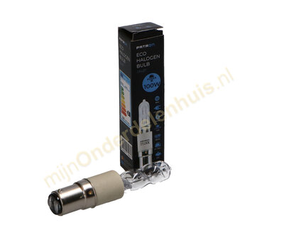 Patron halogeenlamp CERAM CR-T 100W B15d 1420lm 2800k