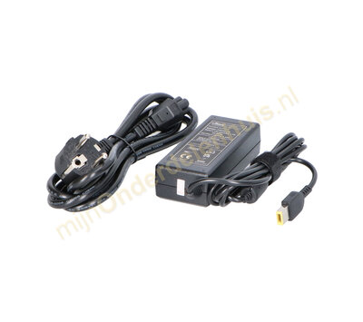 Laptopadapter 20V 3.25A 11x45mm square met binnenpin IBM Lenovo