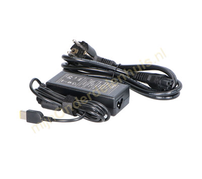 Laptopadapter 20V 3.25A 11x45mm square met binnenpin IBM Lenovo