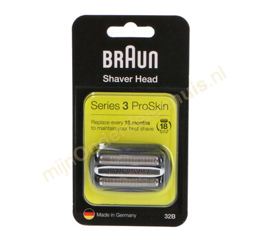 Braun scheerblad van scheerapparaat 80712387 32B