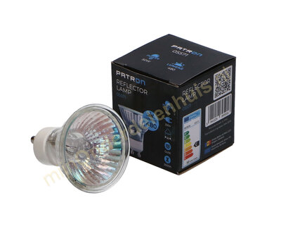 Patron halogeenlamp reflector 50W GU10 230V 36º 480lm