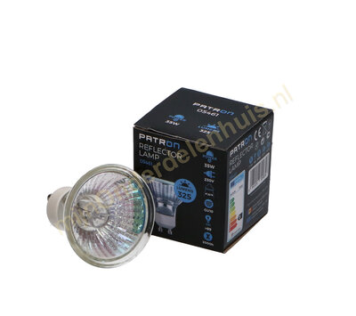 Patron halogeenlamp reflector 35W GU10 230V 36º 325lm