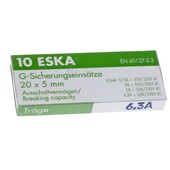 Eska Universele glaszekering 6.3Amp 5x20mm traag