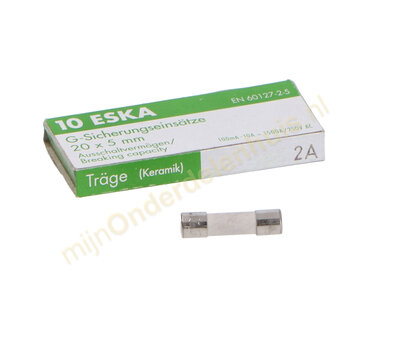 Universele glaszekering 1.25Amp 5x20mm traag
