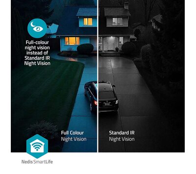 Nedis SmartLife 4K camera voor buitenshuis WIFICO41CBK