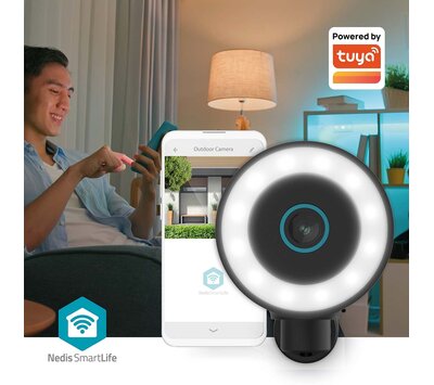 Nedis SmartLife 4K camera voor buitenshuis WIFICO41CBK