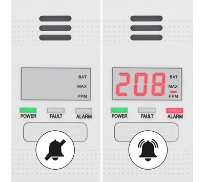 Alecto koolmonoxidemelder met display en batterij 10jaar COA4010