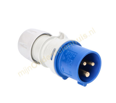CEE Stekker 3-polig, 16A blauw 85050