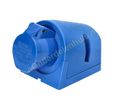 KUPP CEE wandcontactdoos 16A 3 polig blauw