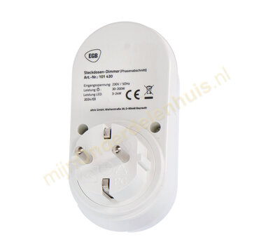 Universele stekkerdimmer voor 230V verlichting 101430
