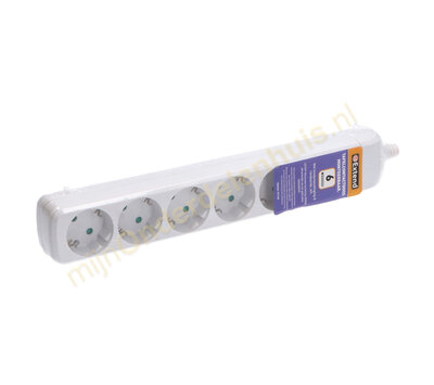 VB tafelcontactdoos 6-voudig wit