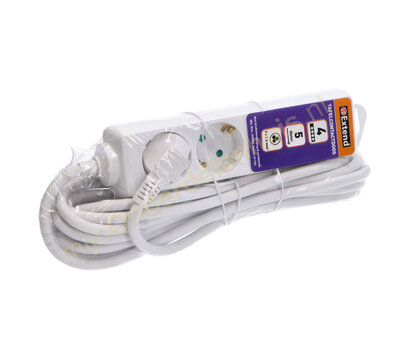 VB tafelcontactdoos 4-voudig  5m wit