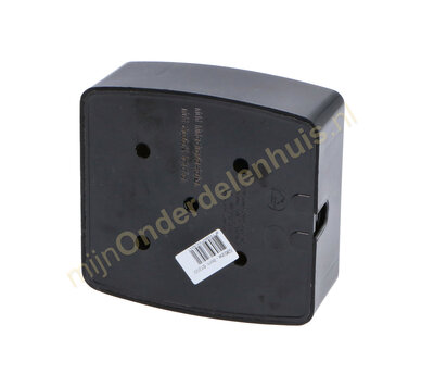 Tafelcontactdoos 4-voudig + RA vierkant zwart