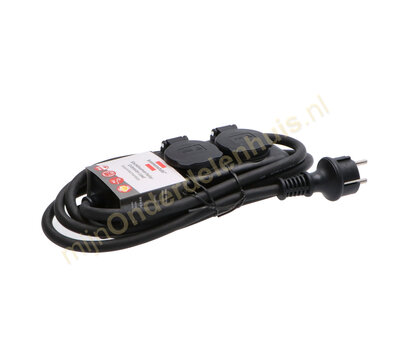 Brennenstuhl tafelcontactdoos 2-voudig zwart 1159930