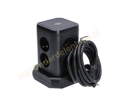 Brennenstuhl staande tafelcontactdoos 8-voudig met schakelaar  en 4x USB 1153560000