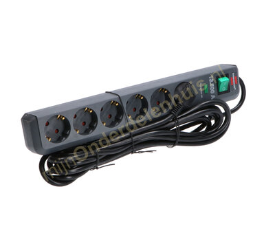 Brennenstuhl tafelcontactdoos 6-voudig zwart 1159710515