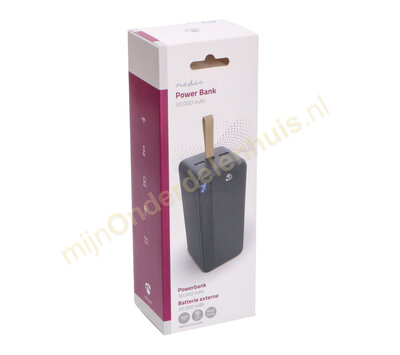 Nedis powerbank 30000mAh USB-C + 2x USB A  PBKPD20W325BK