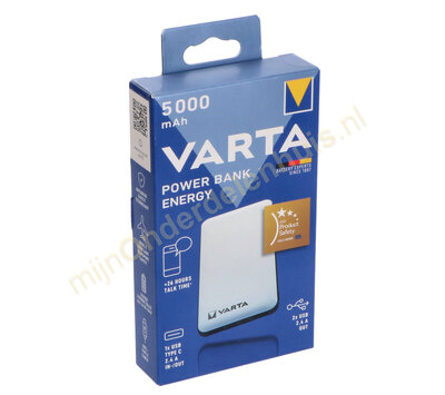 Varta powerbank 5000mAh USB-C + 2x USB-A 5797510111