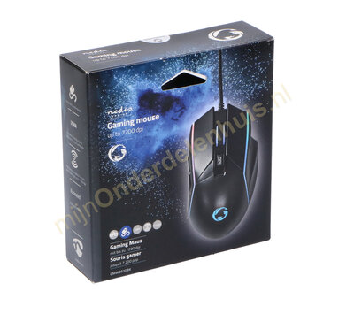 Nedis gaming muis bedraad GMWD510BK